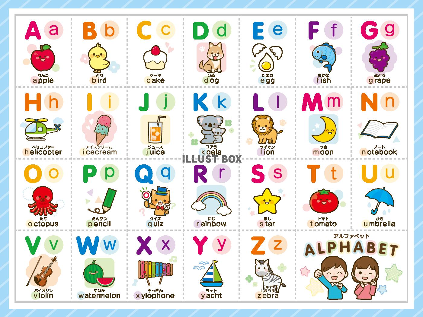 イラストボックス アルファベット表・ABC表