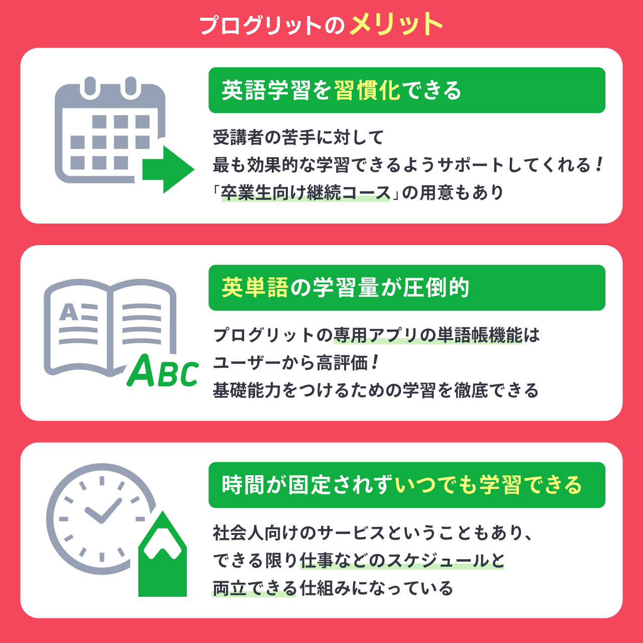 プログリット(PROGRIT)のメリット