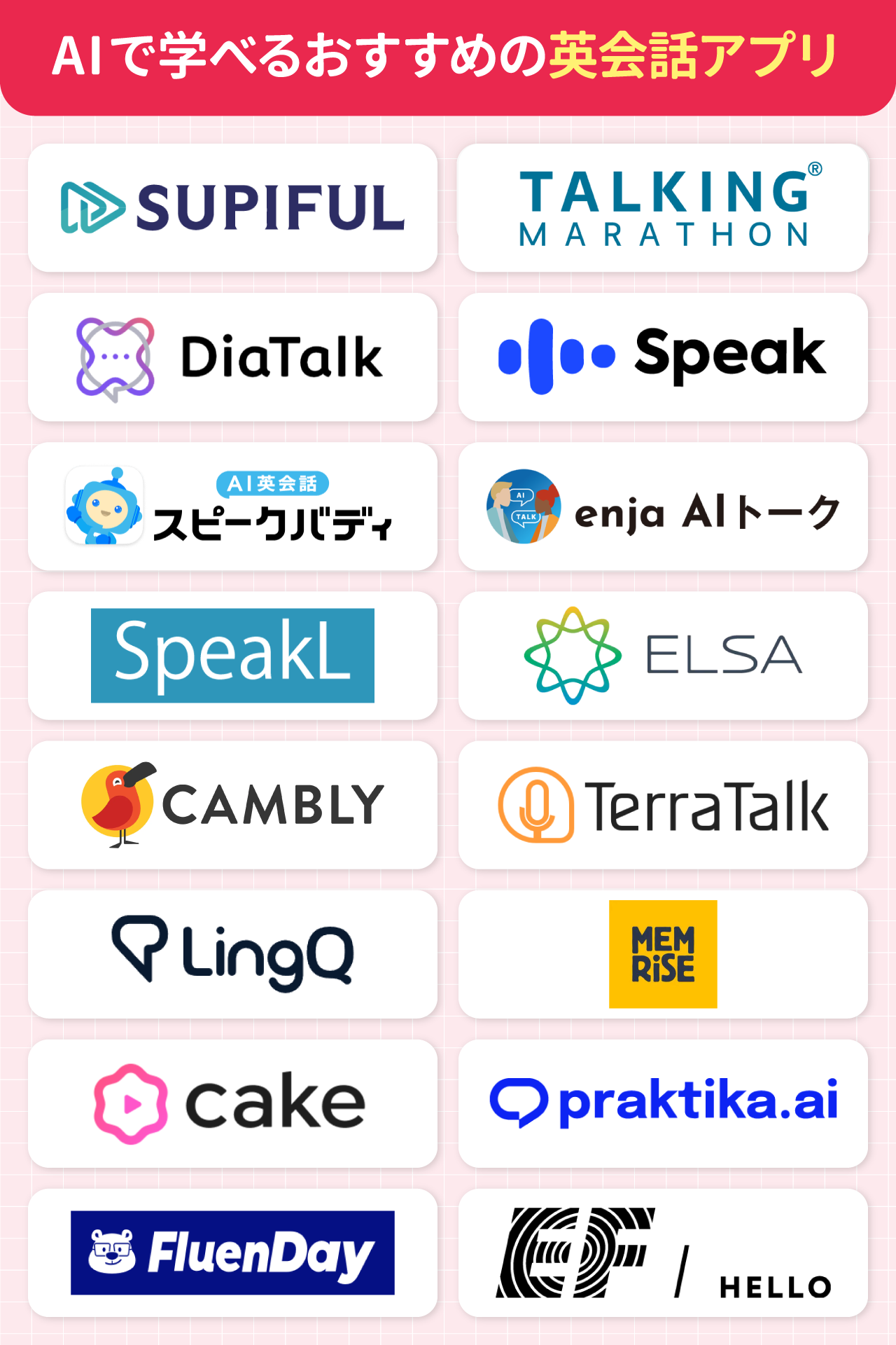 AIで学べるおすすめの英会話アプリ