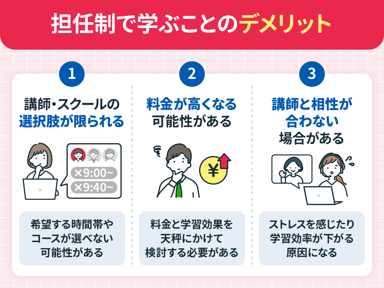 担任制で学ぶことのデメリット
