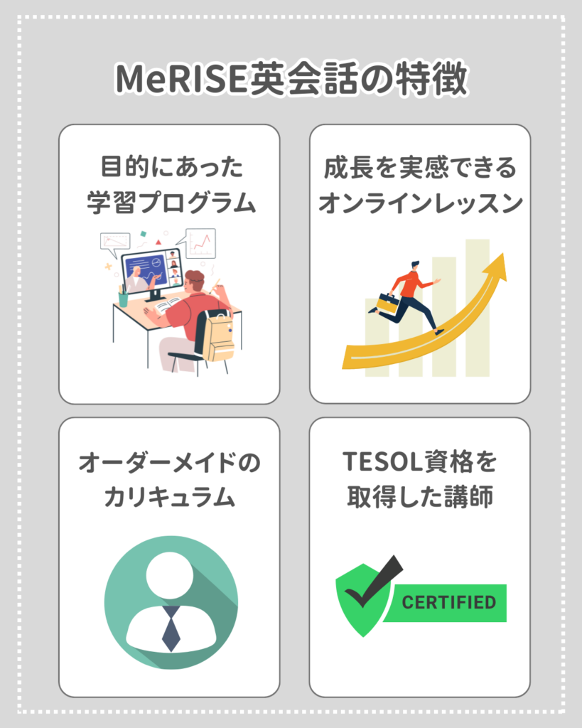 MeRISE(ミライズ)英会話の特徴