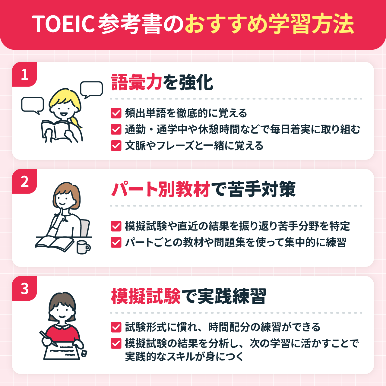 TOEIC参考書のおすすめ学習方法