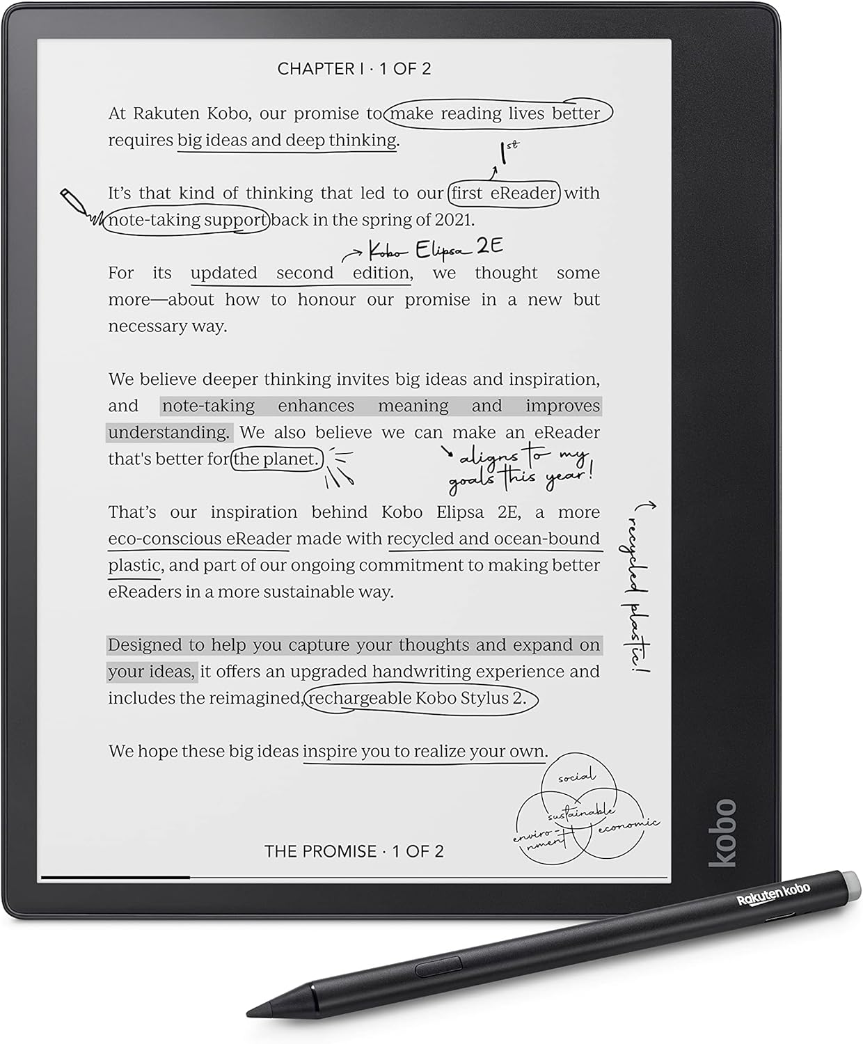 Kobo Elipsa 2EはPDF編集や勉強用途に向いている