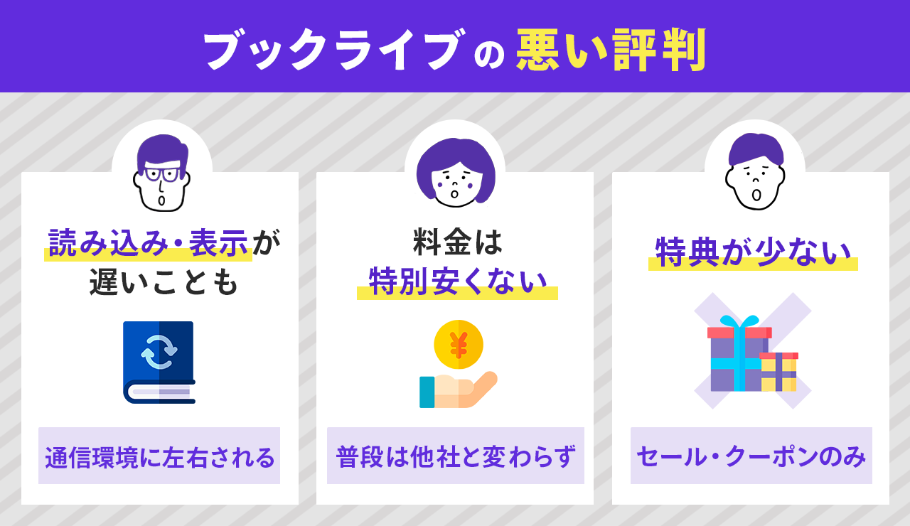 ブックライブの悪い評判まとめ｜気になるポイントと対処法