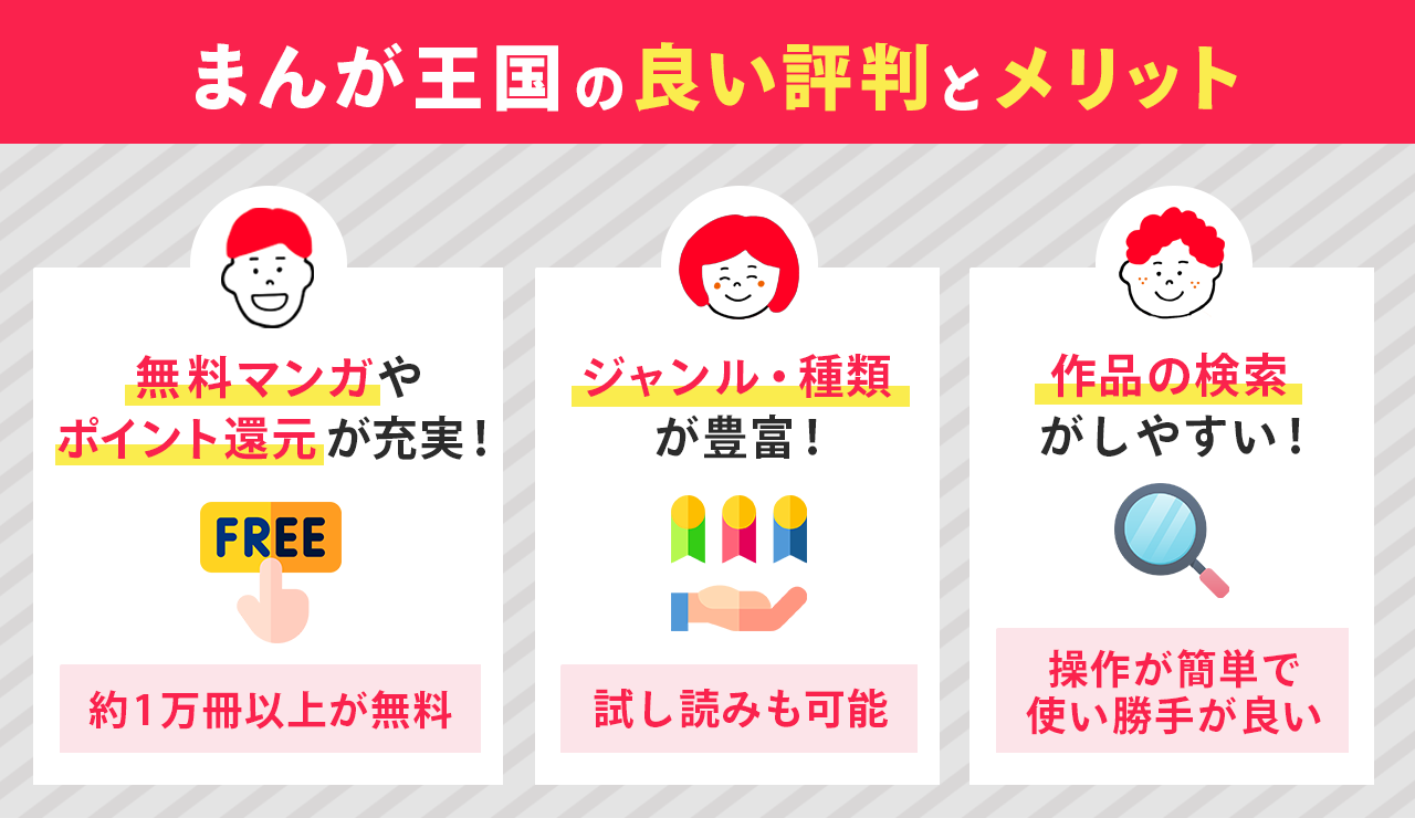 まんが王国の良い評判とメリット