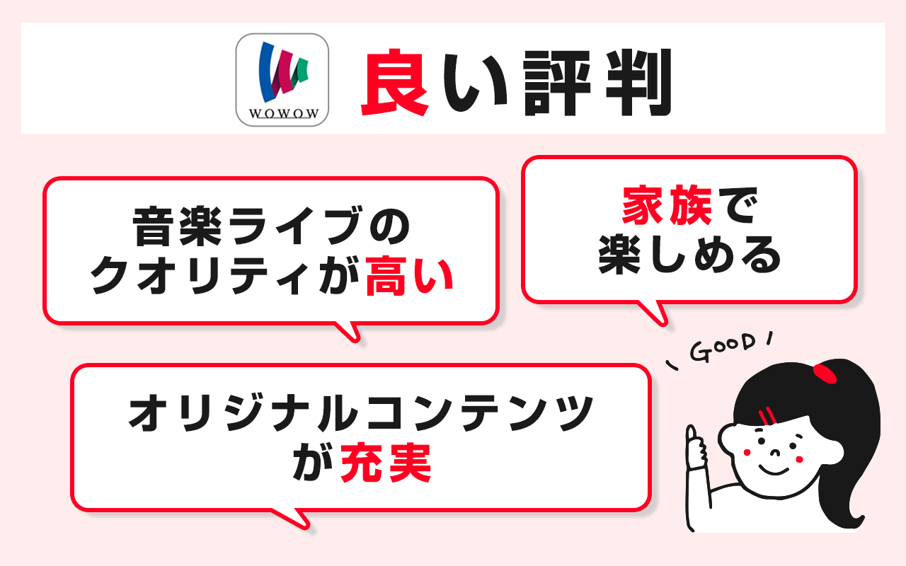 WOWOWの良い評判とメリット
