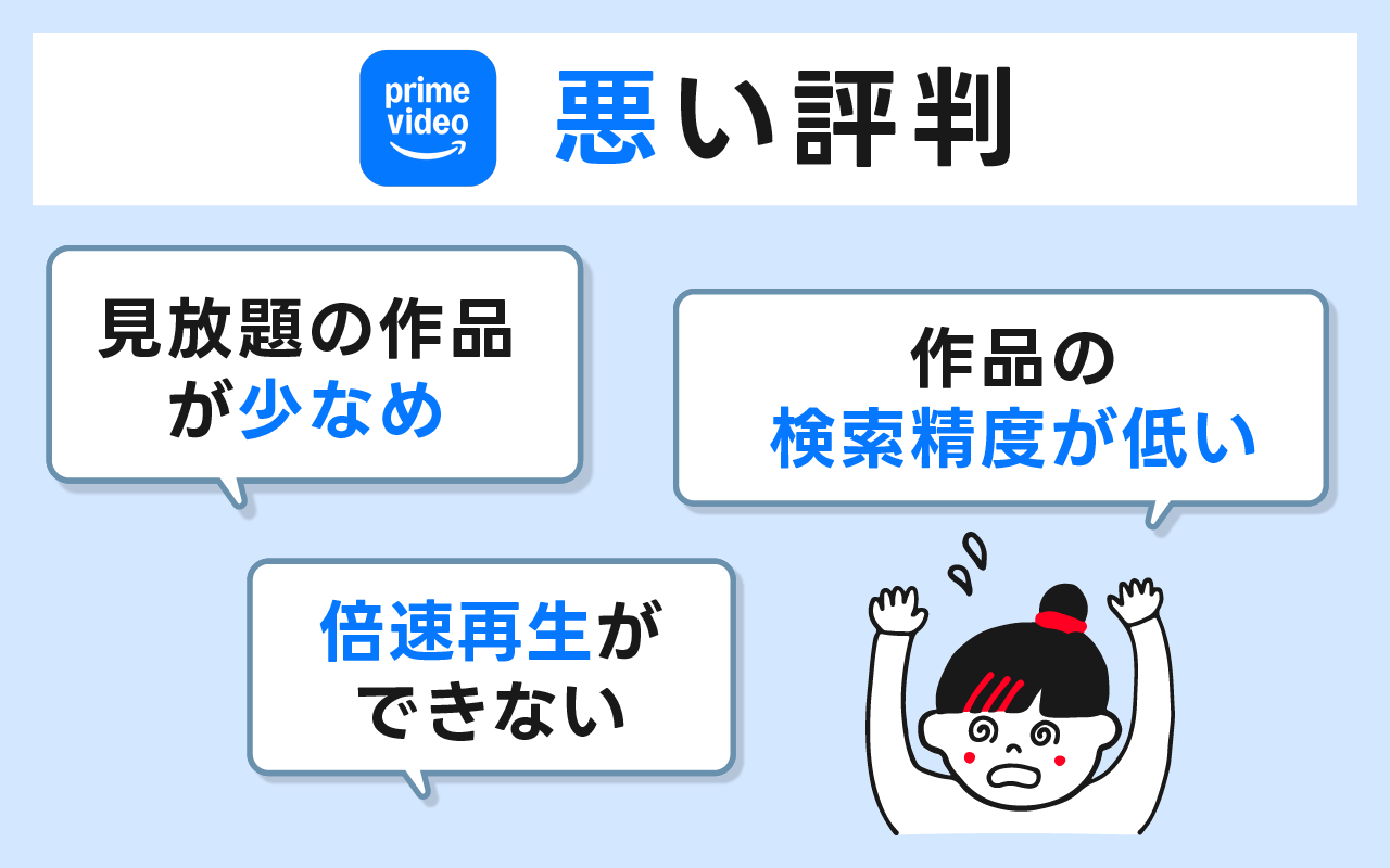 Amazonプライム・ビデオの悪い評判