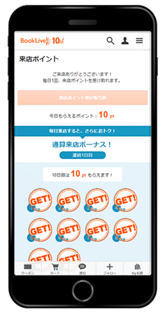 BookLiveの来店ポイント