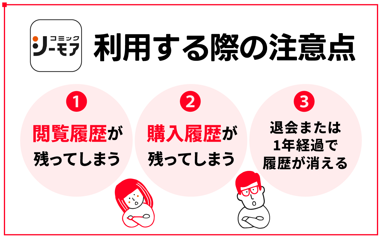 コミックシーモアを利用する際の注意点を紹介