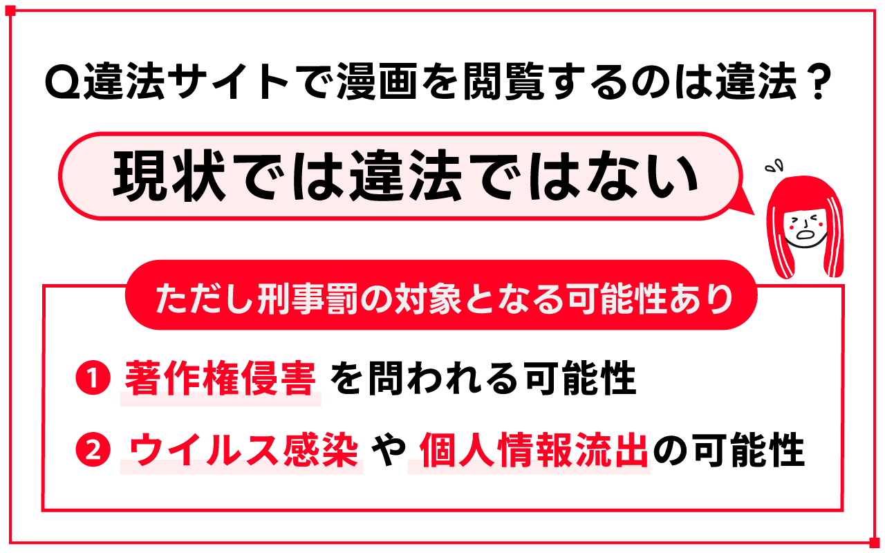 漫画rawで漫画を閲覧するのは違法？