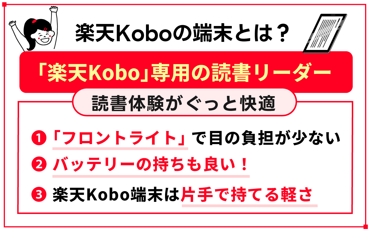 楽天Koboの端末とは「楽天Kobo」専用の読書リーダー