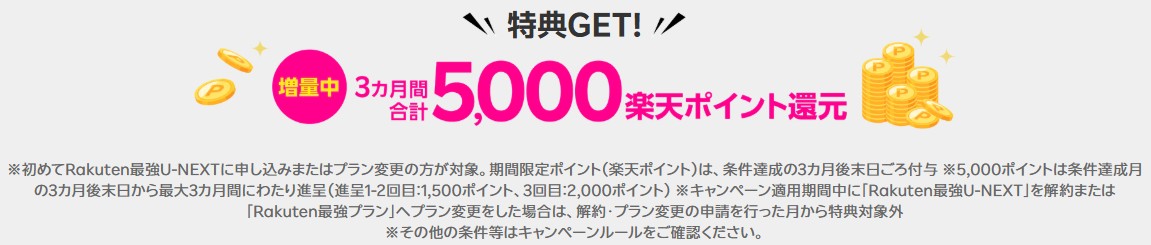 Rakuten最強U-NEXT公式サイト（ポイントバックキャンペーン）
