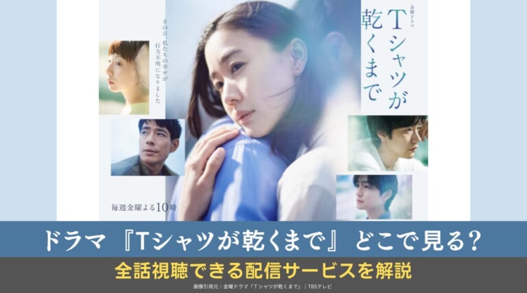 ドラマ『Tシャツが乾くまで』はどこで見る？全話視聴できる配信サービスを解説します。