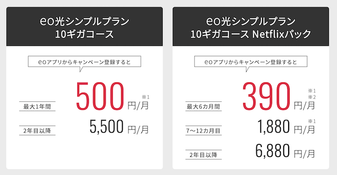 eo光のシンプルプランの料金