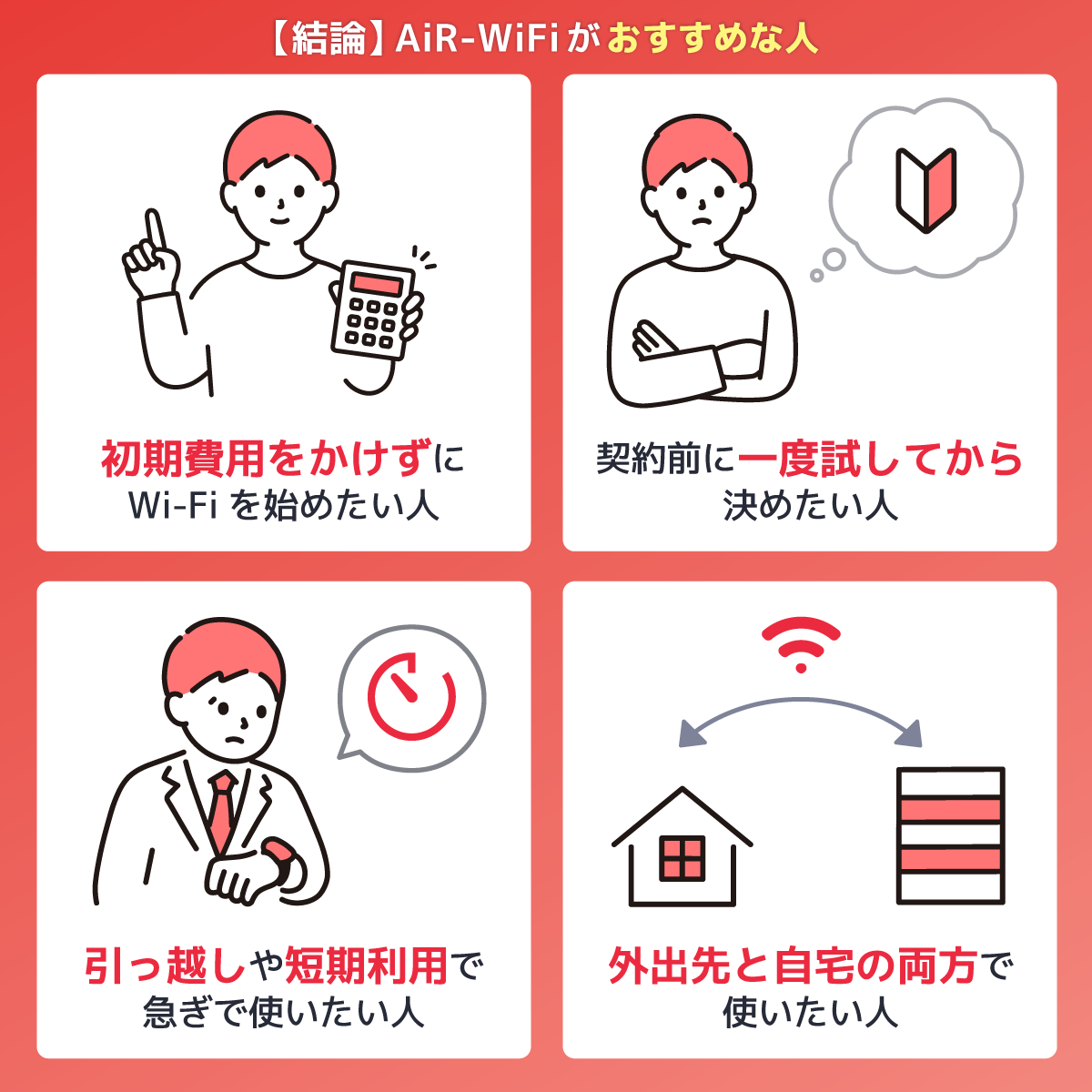 【結論】AiR-WiFiがおすすめな人