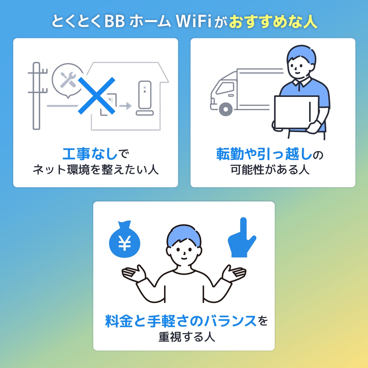 【結論】とくとくBBホームWi-Fiがおすすめな人
