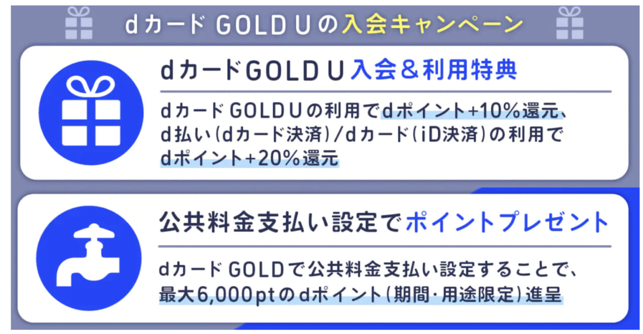dカード GOLD Uの入会キャンペーン