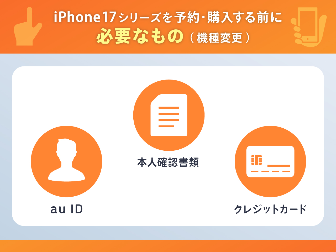 auのiPhone17シリーズを予約・購入する前に必要なもの