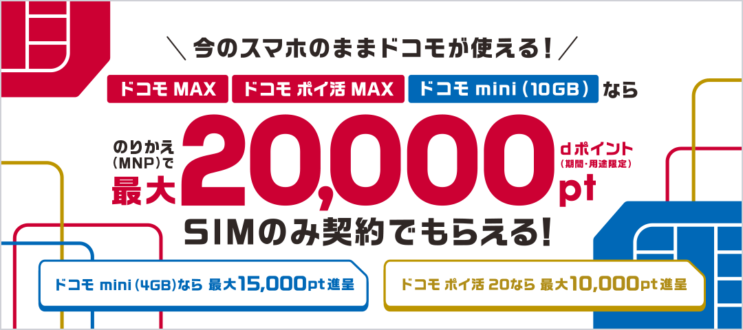 SIMのみ契約でdポイントプレゼント