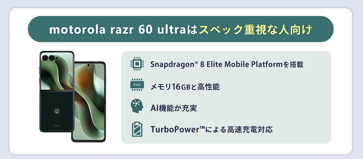 motorola razr 60 ultraはこんな人におすすめ