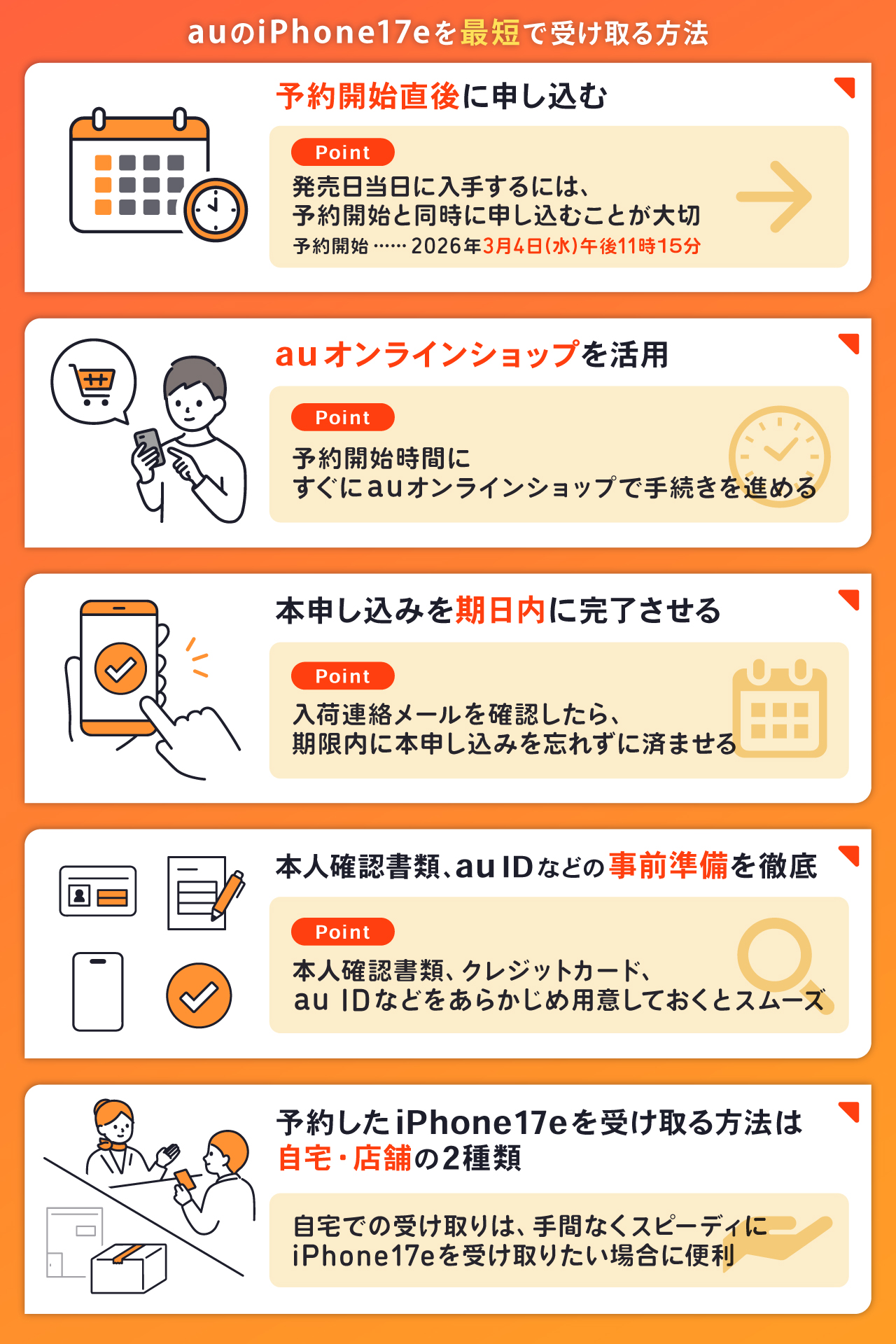 auでiPhone17eを最速予約する方法｜発売日はいつ？価格・注意点を解説