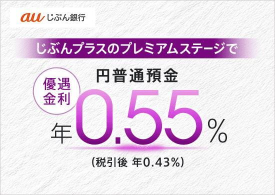 auじぶん銀行利用ならじぶんプラスのプレミアムステージが適用