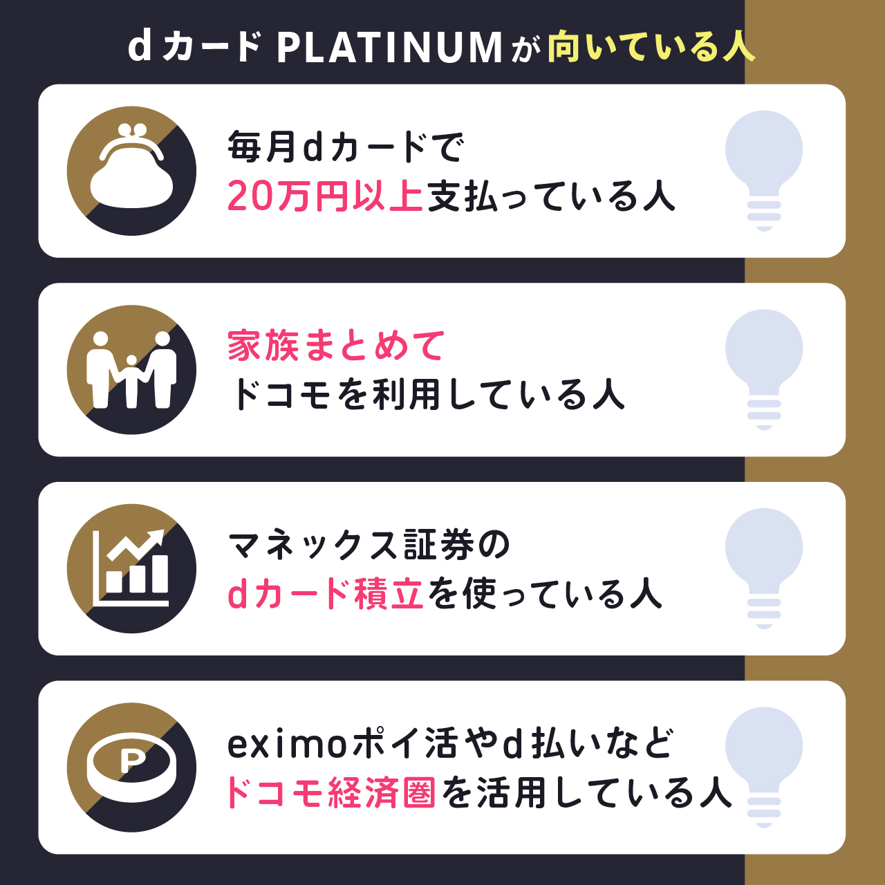 dカード PLATINUMが向いている人