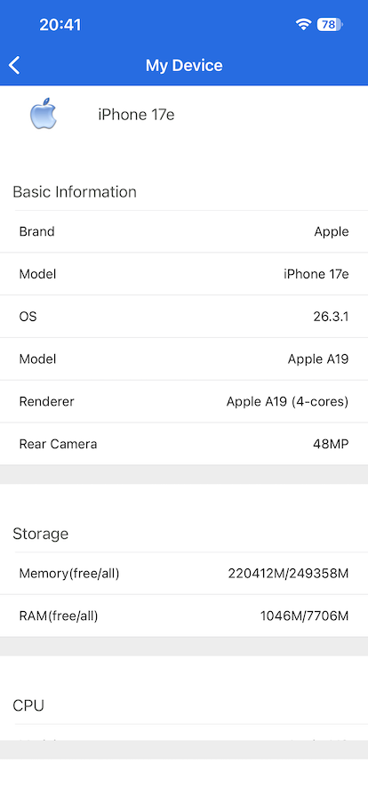 iPhone17eメモリ