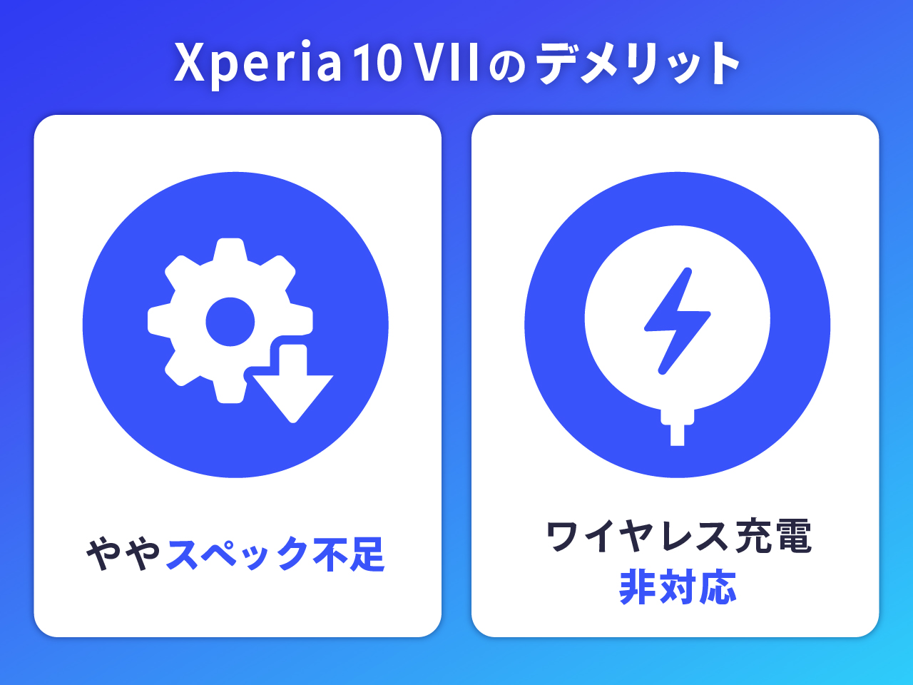 Xperia 10 VIのデメリット