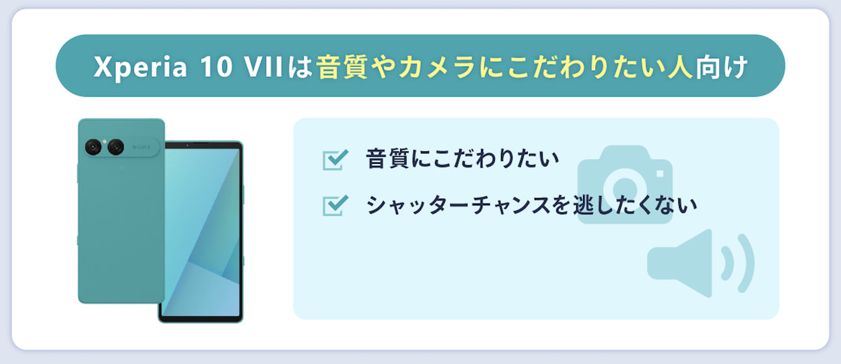 Xperia 10 VIIはこんな人におすすめ