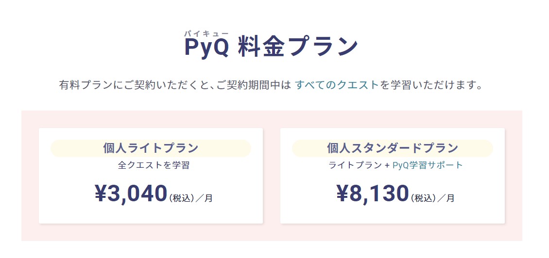 PyQの価格
