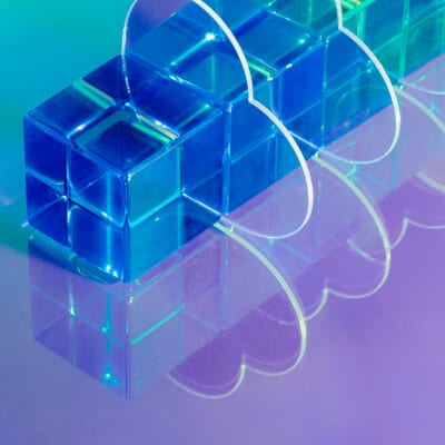 青いブロック