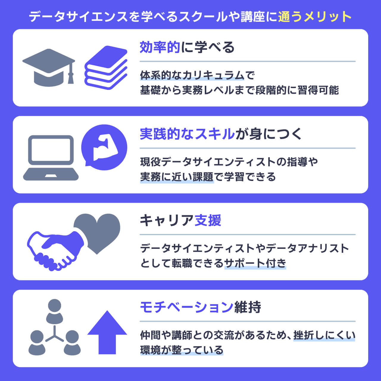 データサイエンスを学べるスクールや講座に通うメリット