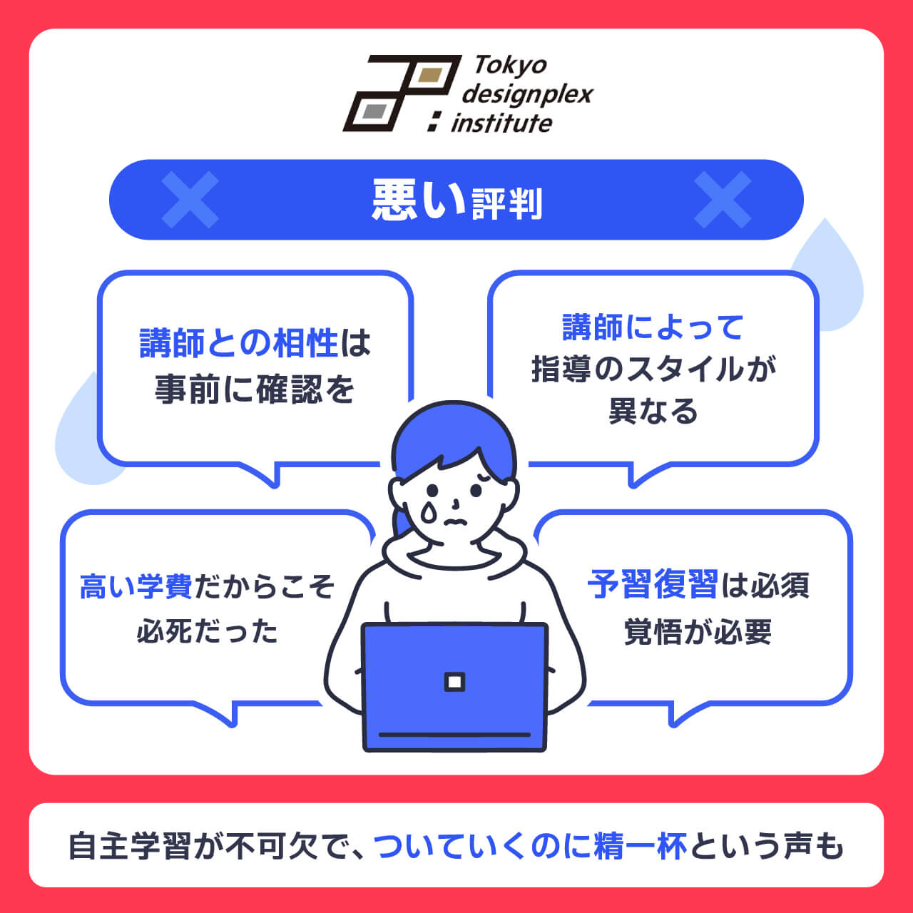 東京デザインプレックス研究所の悪い評判