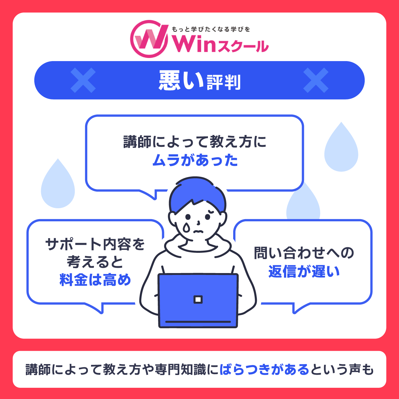 Winスクールの悪い評判