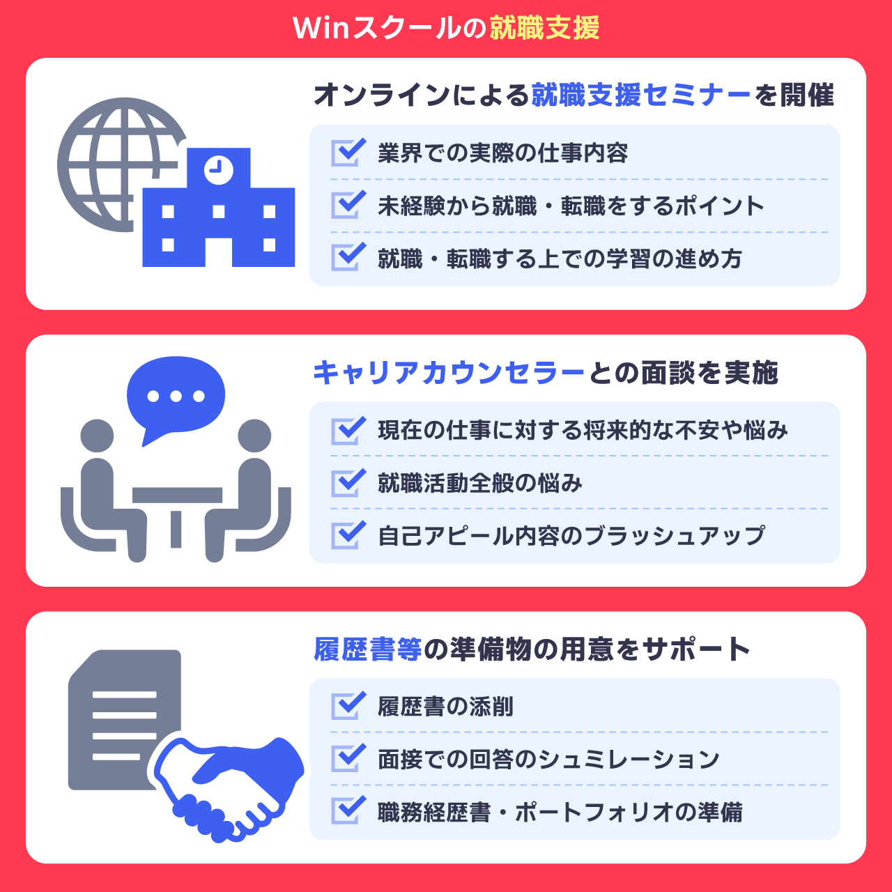 Winスクールの就職支援