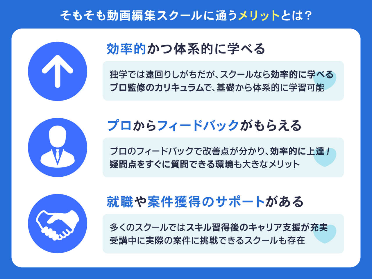 動画編集スクールに通うメリット