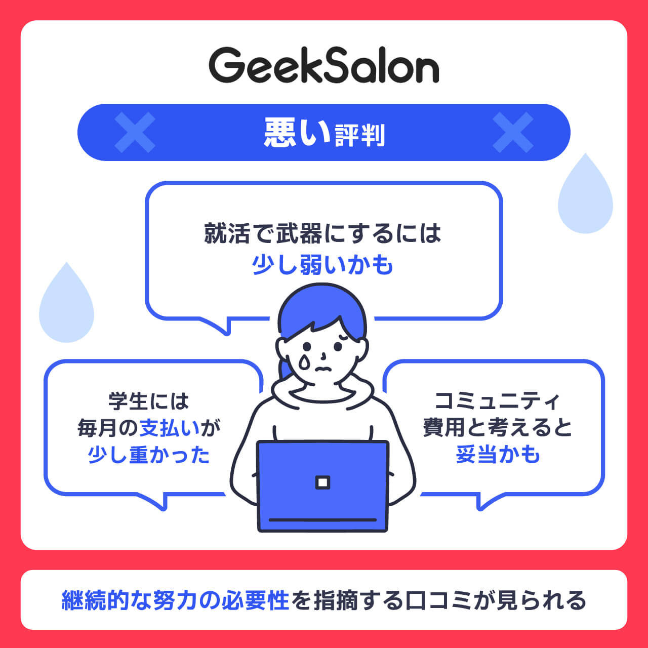 Geek Salonの悪い評判