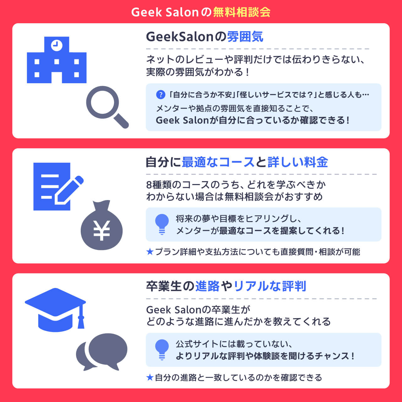 Geek Salonの無料相談会