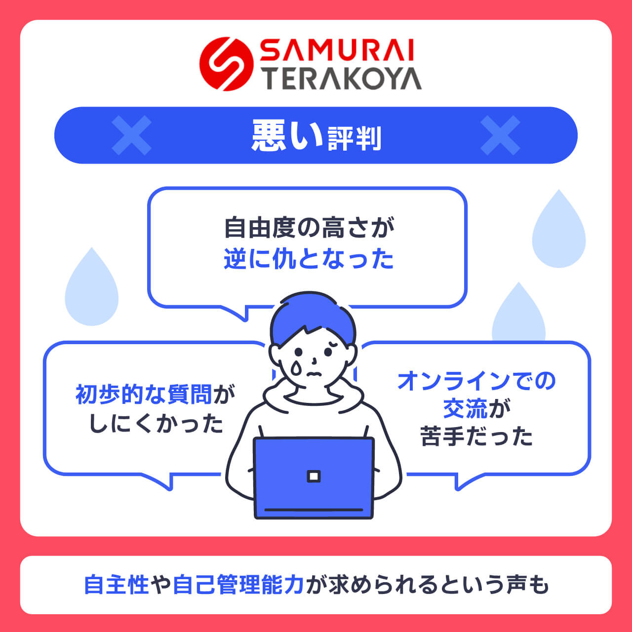 SAMURAI TERAKOYAの悪い評判