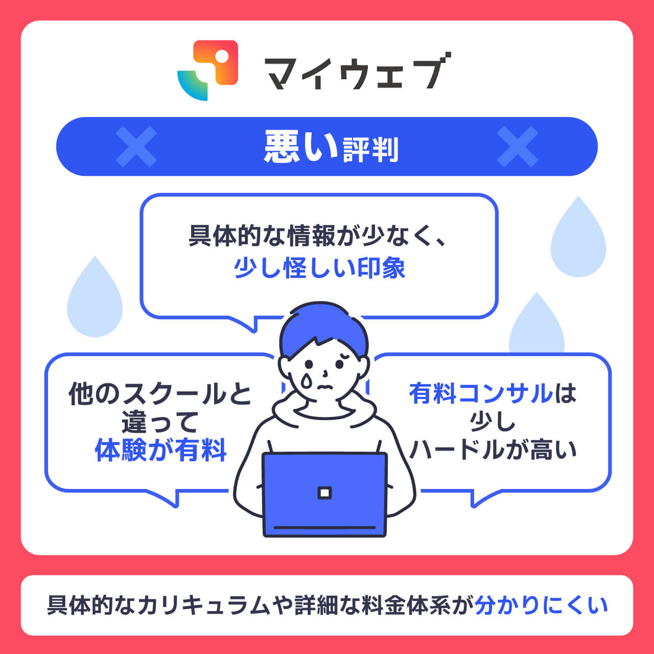 マイウェブスクールの悪い評判