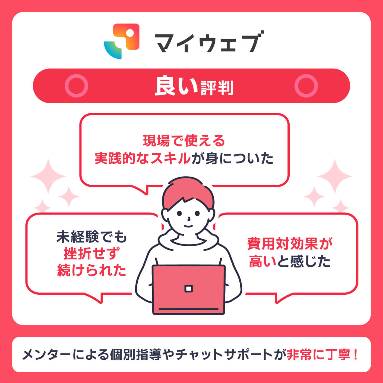 マイウェブスクールの良い評判