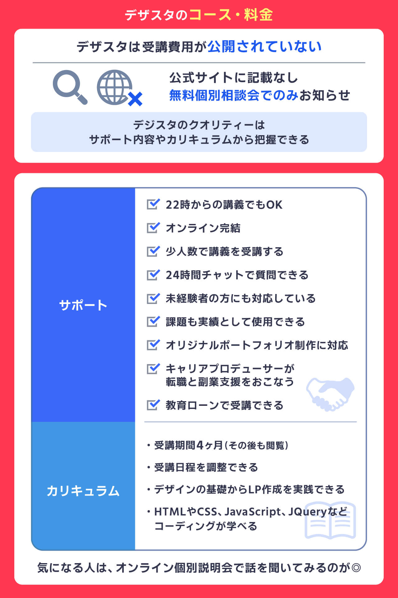 デザスタのコース料金