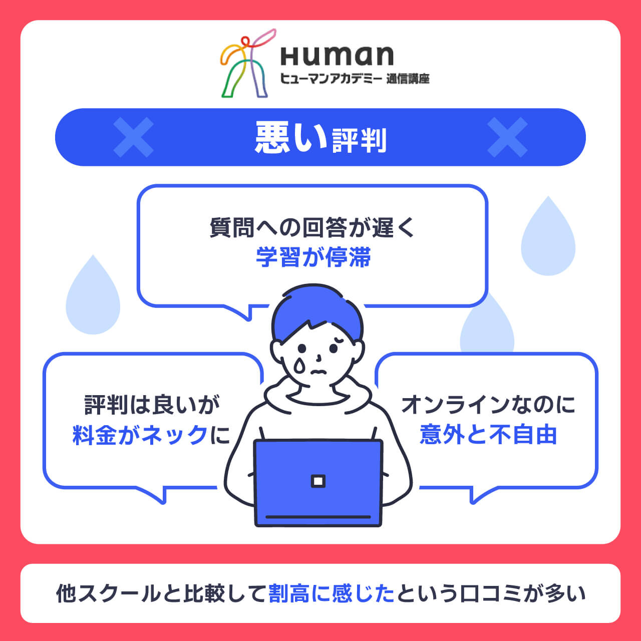 ヒューマンアカデミーCAD講座の悪い評判