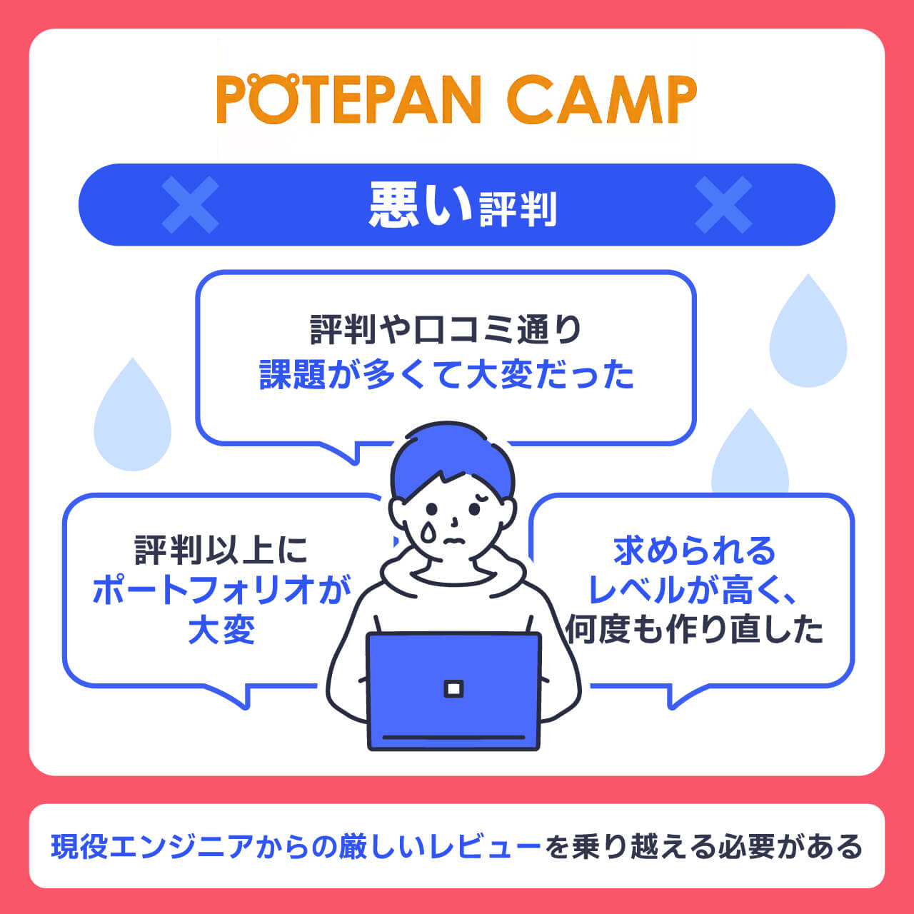 ポテパンキャンプの悪い評判
