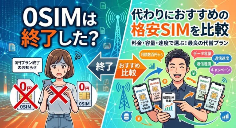 0SIMは終了した?代わりにおすすめの格安SIMを比較