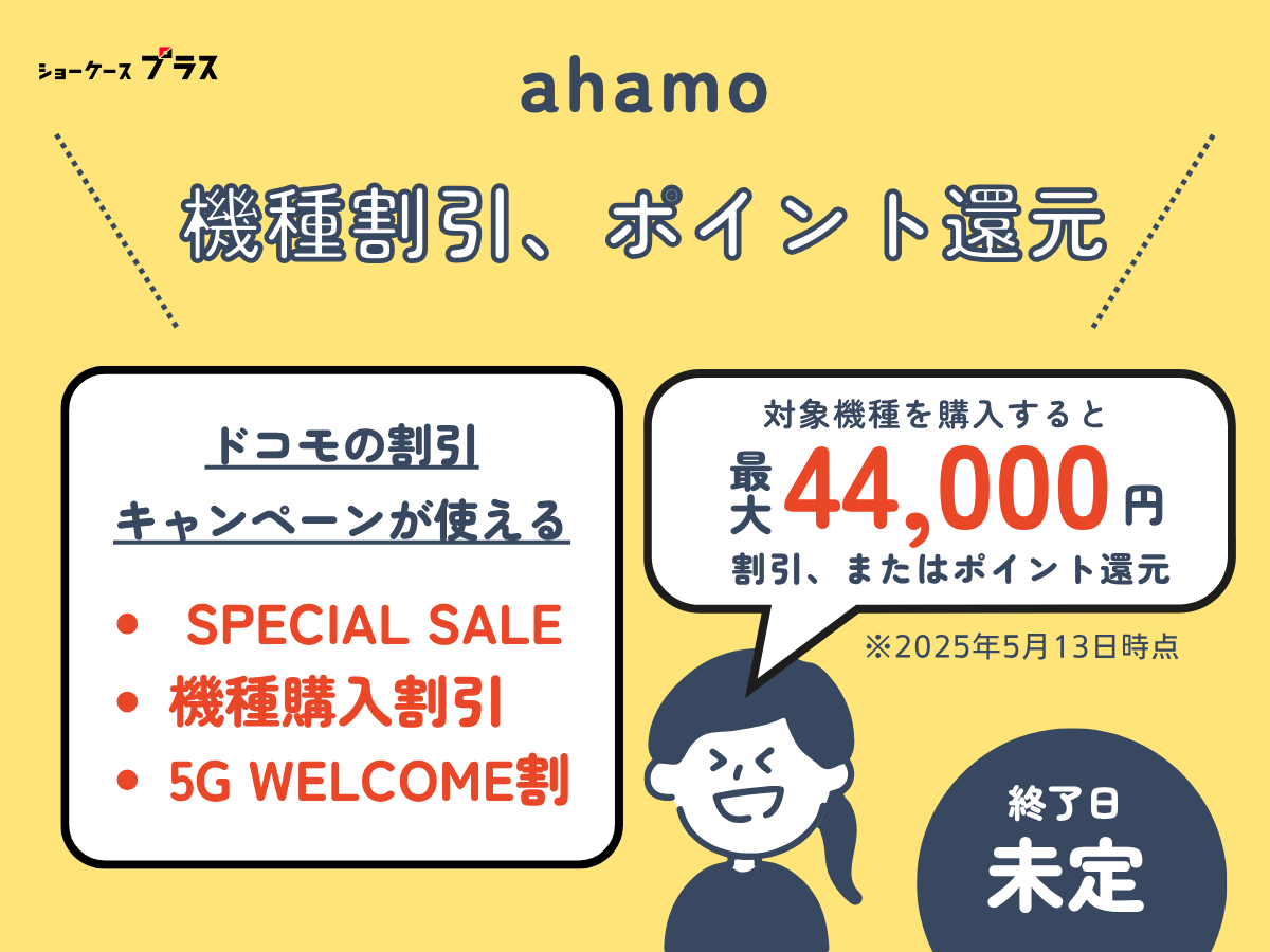 ahamoの機種割引・ポイント還元キャンペーン