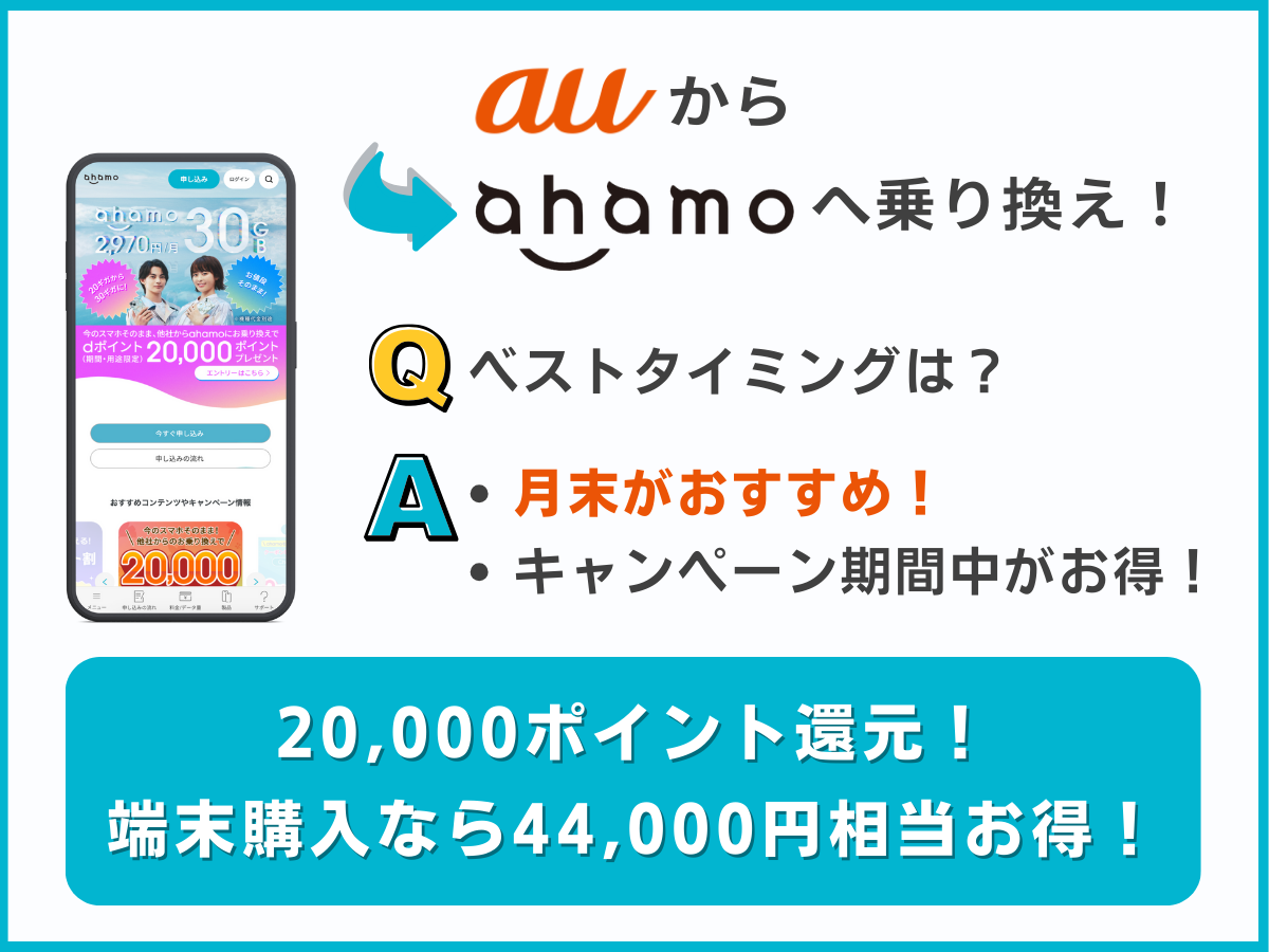 auからahamoに乗り換えるベストタイミングを解説
