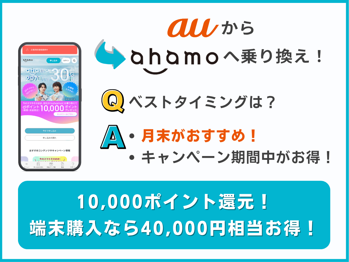 auからahamoに乗り換えるベストタイミングを解説
