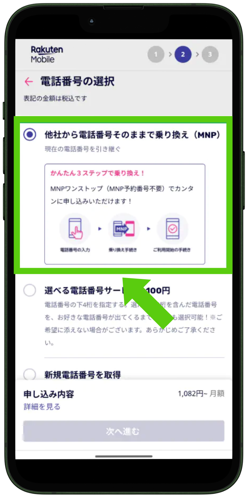 楽天モバイルの申込手順